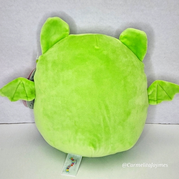 🎃 LEAP 🦇 FTM Lime Green & Black Bat Halloween 2024 Original Squishmallow ☆ NWT - Picture 5 of 8